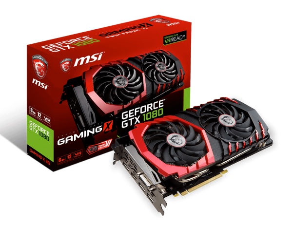 MSI 8192MB GTX 1080 GAMING X 8G DVI D HDMI